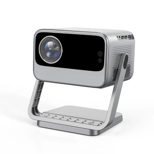 Gold Projector with Wifi and Bluetooth，Built-in Apps, Native HD 1080p, 750 lumens, Auto Focus & Keystone Correction, 50% Zoom,Netflix-Certified, Dolby 3D Audio, Silver-Gray